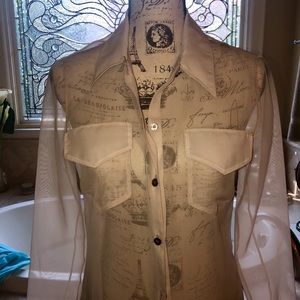 Beautiful cream silk blouse